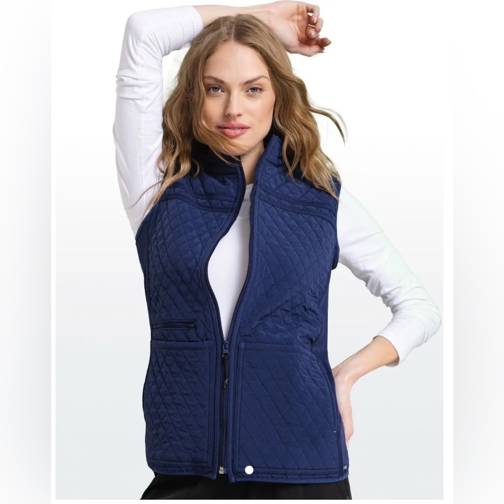 Inspira Zip Quilted Scrub Vest